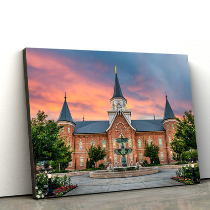 Provo City Center Temple Fountain Of Living Water Canvas Wall Art - Jesus Christ Picture - Canvas Christian Wall Art