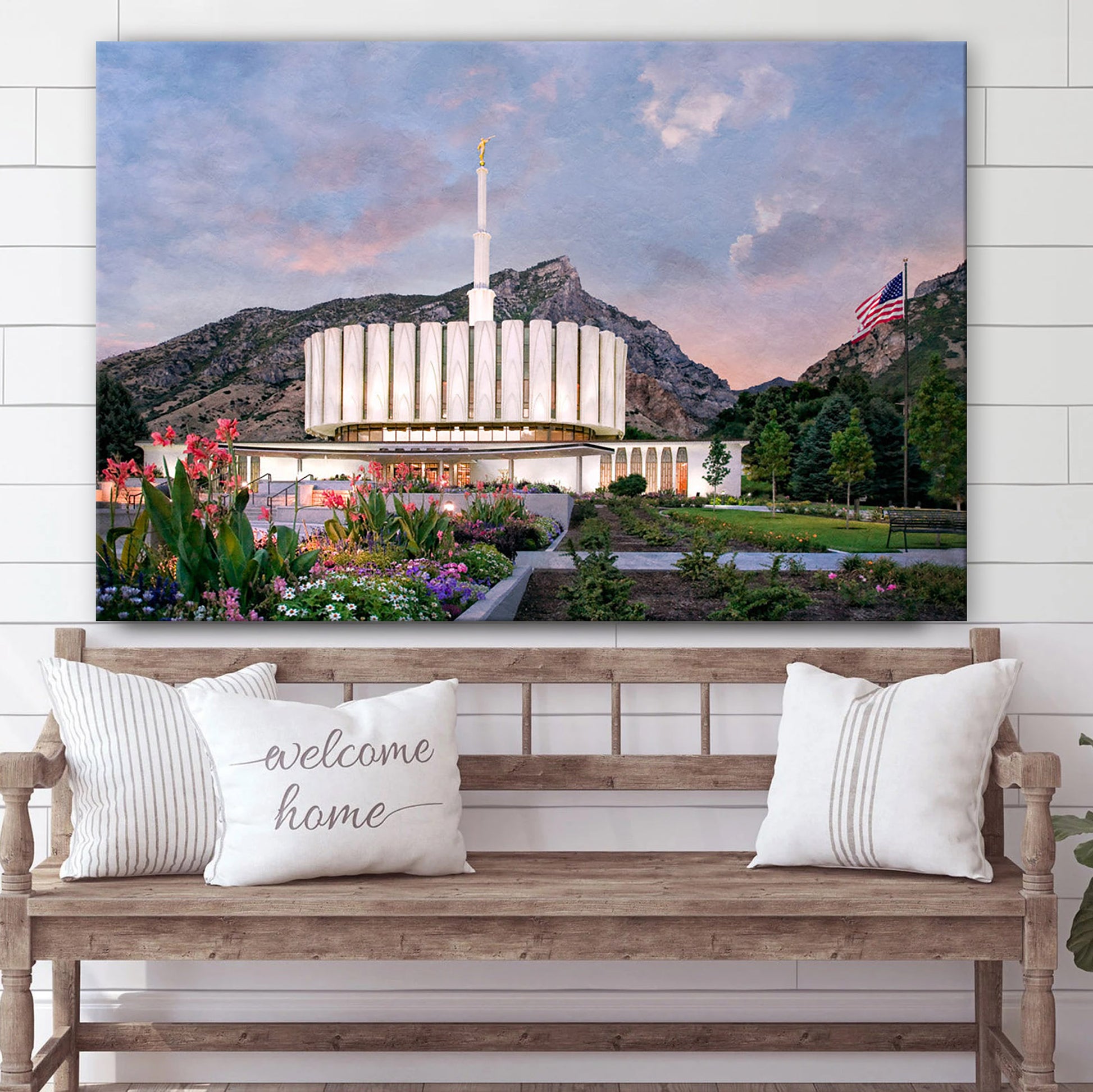 Provo Temple Holy Places Series Canvas Wall Art - Jesus Christ Picture - Canvas Christian Wall Art