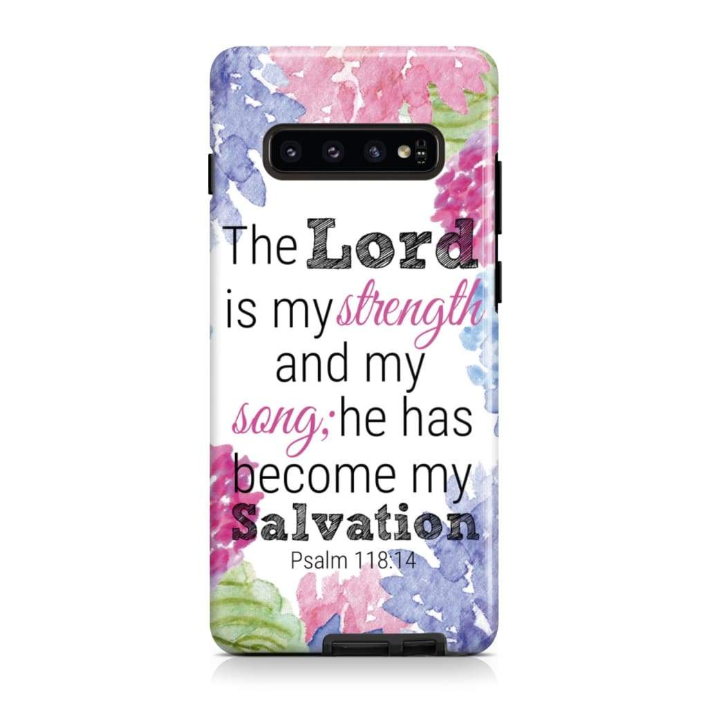 Psalm 11814 The Lord Is My Strength And My Song Phone Case - Scripture Phone Cases - Iphone Cases Christian