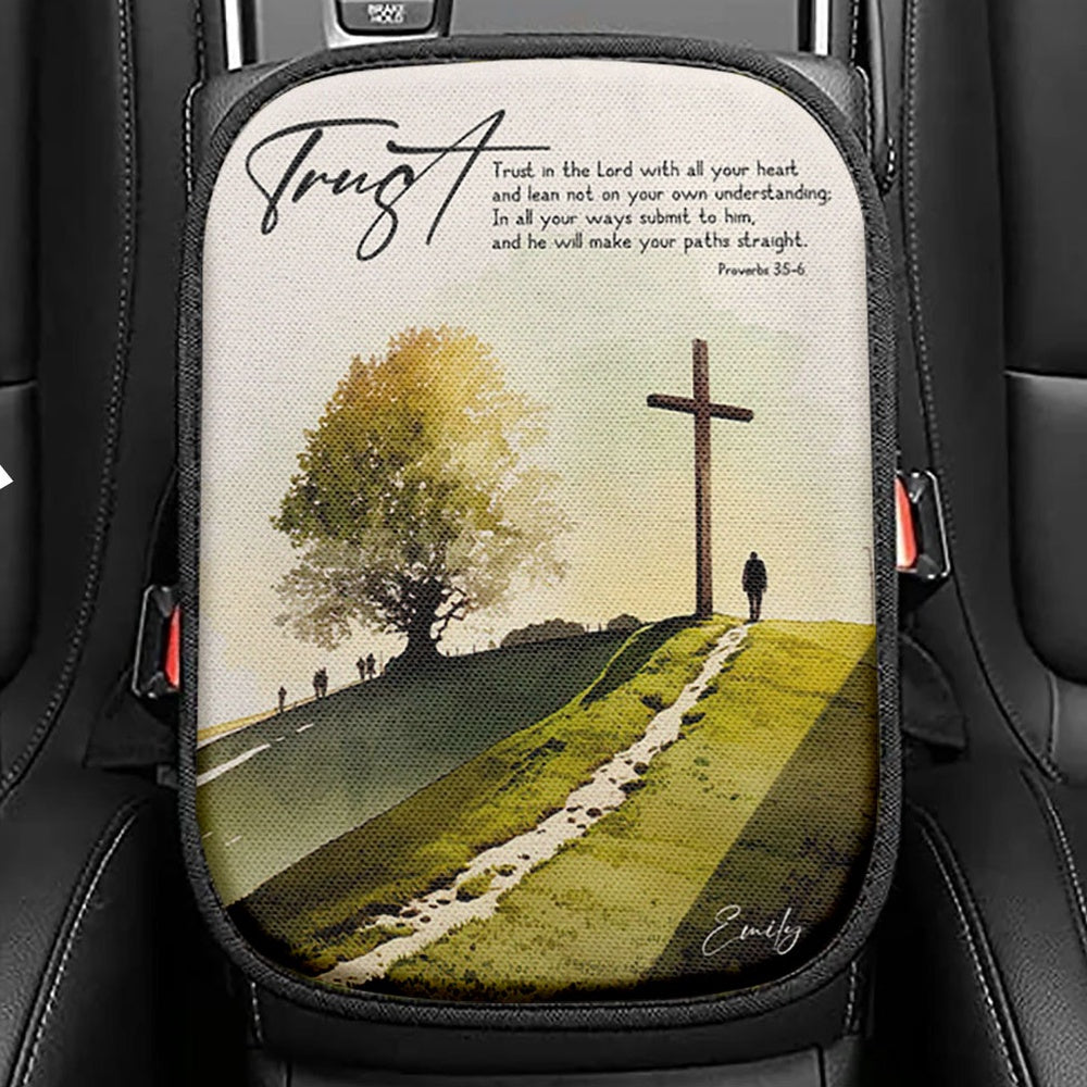 Psalm 11824 This Is The Day The Lord Has Made Sunflower Seat Box Cover, Bible Verse Car Center Console Cover, Scripture Car Interior Accessories