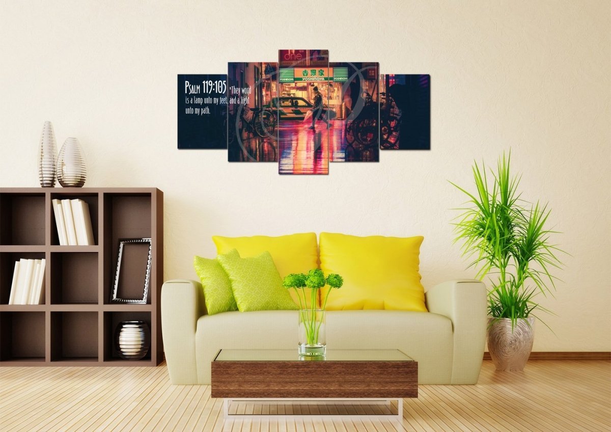 Psalm 119105 Thy Word Is A Lamp Unto My Feet Canvas Wall Art Print - Christian Canvas Wall Art