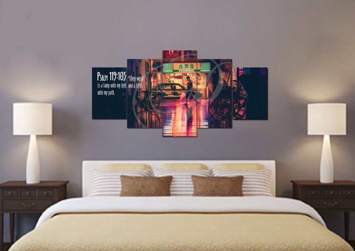 Psalm 119105 Thy Word Is A Lamp Unto My Feet Canvas Wall Art Print - Christian Canvas Wall Art
