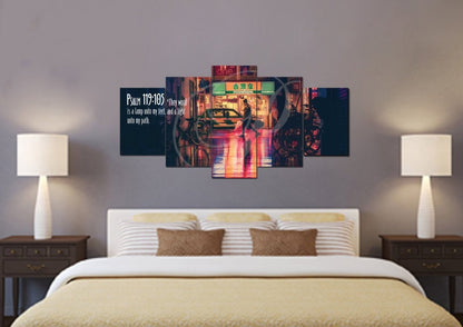 Psalm 119105 Thy Word Is A Lamp Unto My Feet Canvas Wall Art Print - Christian Canvas Wall Art