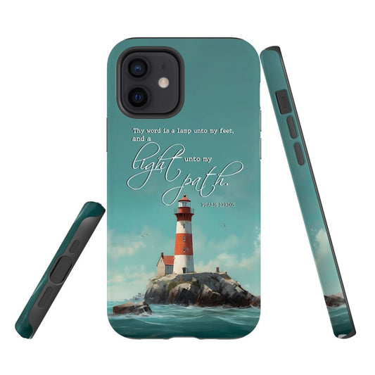 Psalm 119105 Thy Word is a Lamp Lighthouse Phone Case - Bible Verse IPhone & Samsung Cases
