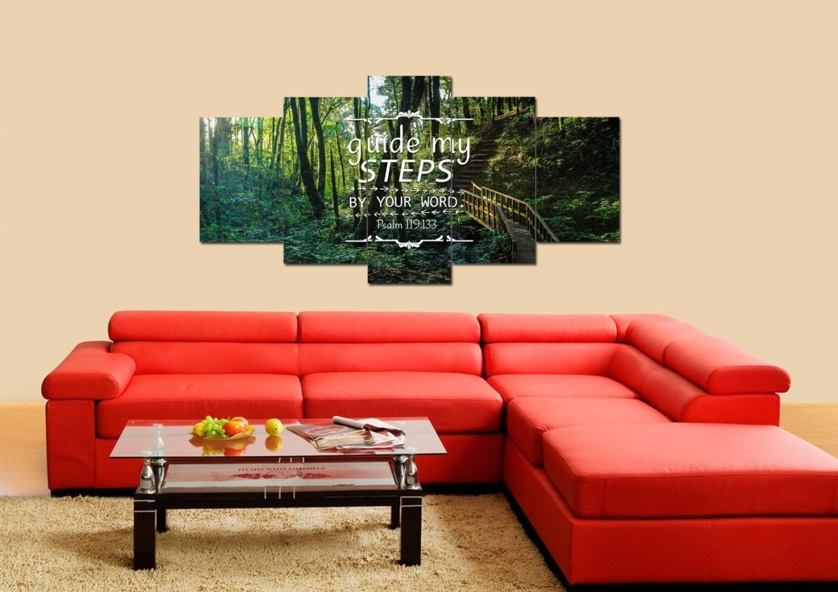 Psalm 119133 Guide My Steps By Your Word Canvas Wall Art Print - Christian Canvas Wall Art