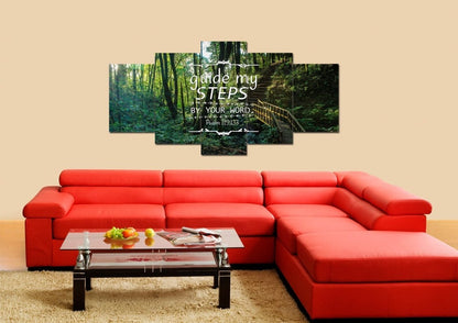 Psalm 119133 Guide My Steps By Your Word Canvas Wall Art Print - Christian Canvas Wall Art