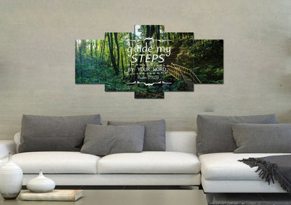 Psalm 119133 Guide My Steps By Your Word Canvas Wall Art Print - Christian Canvas Wall Art