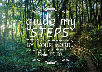Psalm 119133 Guide My Steps By Your Word Canvas Wall Art Print - Christian Canvas Wall Art