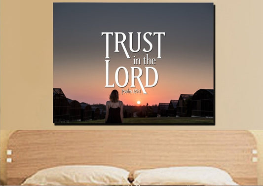 Psalm 1251 Trust In The Lord Canvas Wall Art Print - Christian Canvas Wall Art