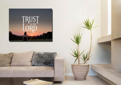 Psalm 1251 Trust In The Lord Canvas Wall Art Print - Christian Canvas Wall Art