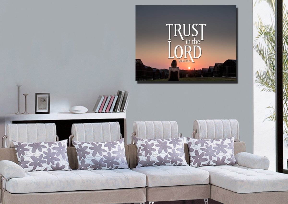 Psalm 1251 Trust In The Lord Canvas Wall Art Print - Christian Canvas Wall Art
