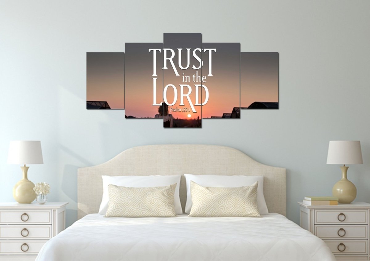 Psalm 1251 Trust In The Lord Canvas Wall Art Print - Christian Canvas Wall Art