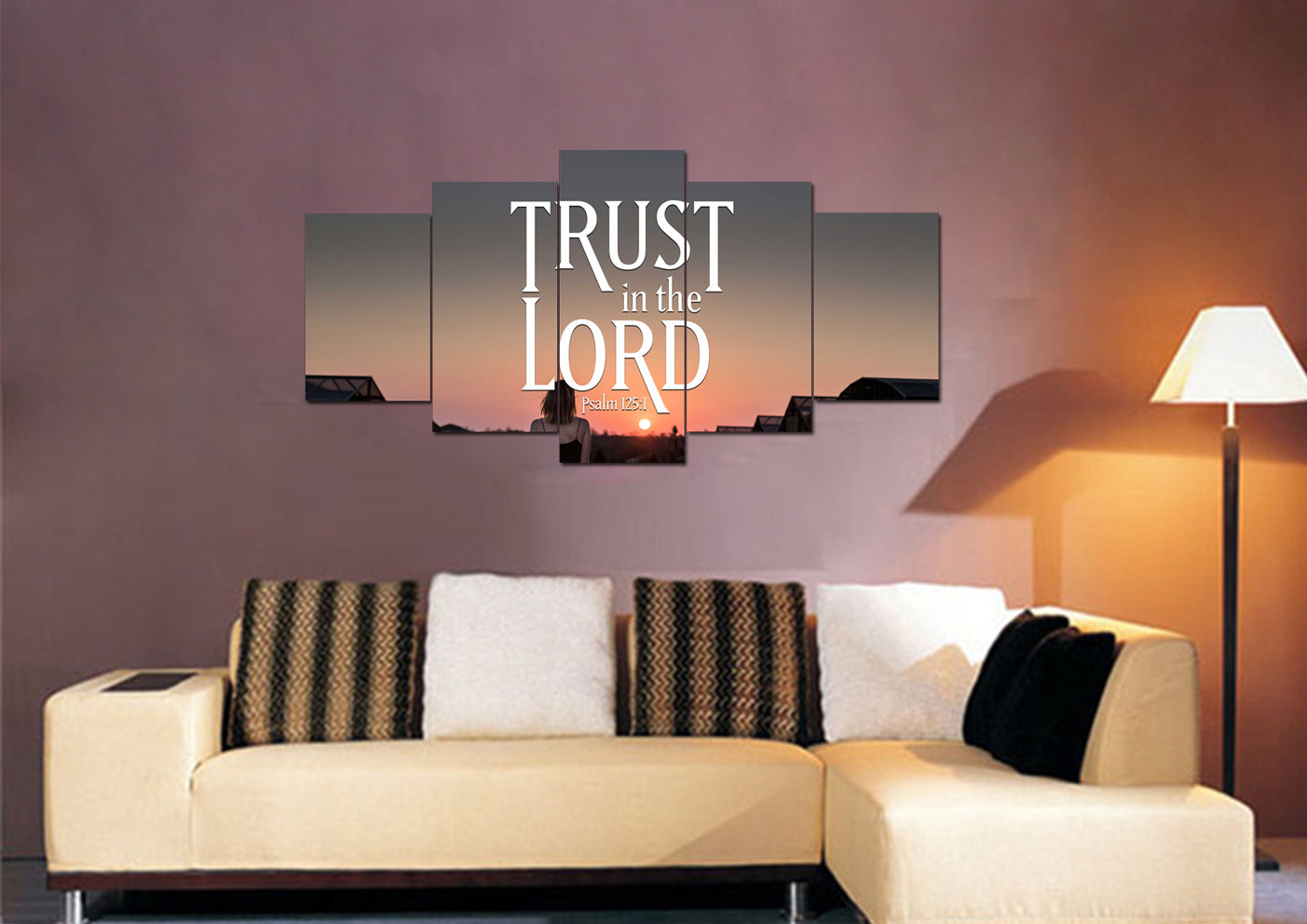 Psalm 1251 Trust In The Lord Canvas Wall Art Print - Christian Canvas Wall Art