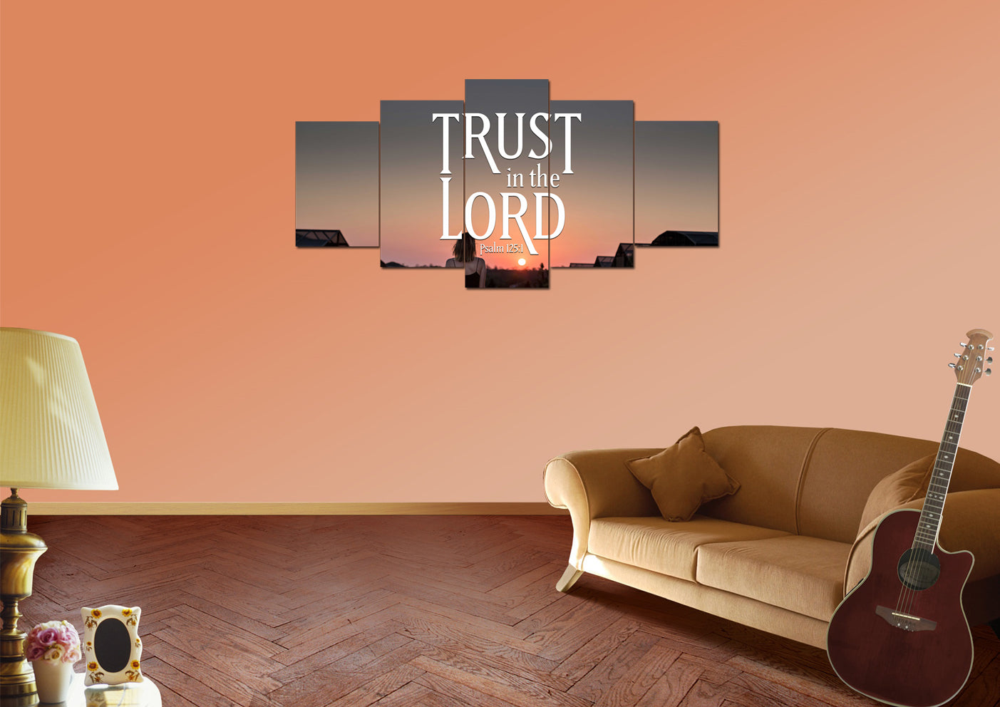 Psalm 1251 Trust In The Lord Canvas Wall Art Print - Christian Canvas Wall Art