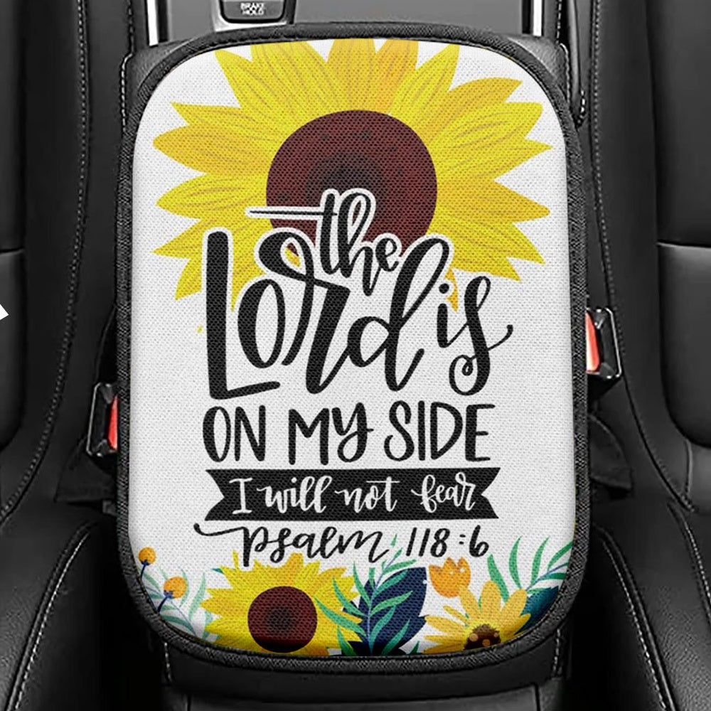 Psalm 13914 Wonderfully And Fearfully Made Personalized Seat Box Cover, Religious Car Center Console Cover, Bible Car Interior Accessories