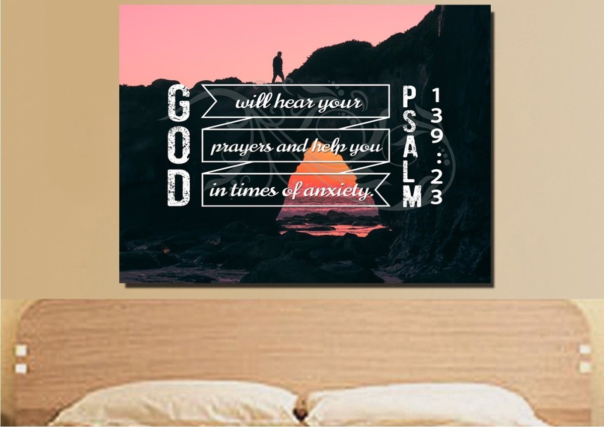 Psalm 13923 Canvas Wall Art Print - Christian Canvas Wall Art