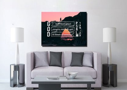 Psalm 13923 Canvas Wall Art Print - Christian Canvas Wall Art