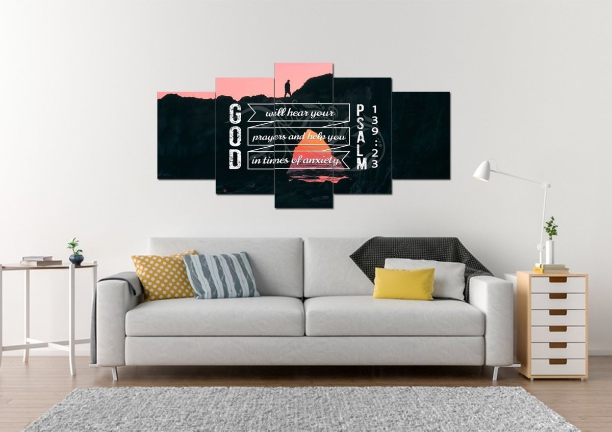 Psalm 13923 Canvas Wall Art Print - Christian Canvas Wall Art