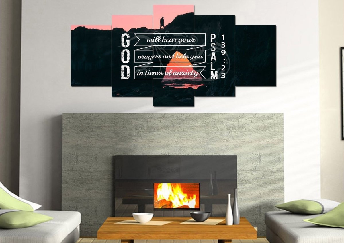 Psalm 13923 Canvas Wall Art Print - Christian Canvas Wall Art