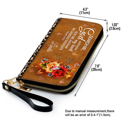 Psalm 13923 Rose And Butterfly Religious Gifts For Women Clutch Purse For Women - Personalized Name - Christian Gifts For Women