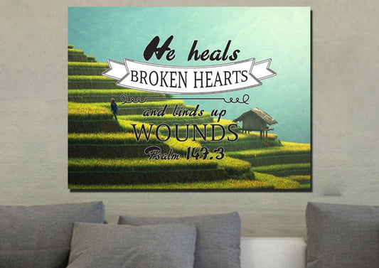 Psalm 1473 Canvas Wall Art Print - Christian Canvas Wall Art