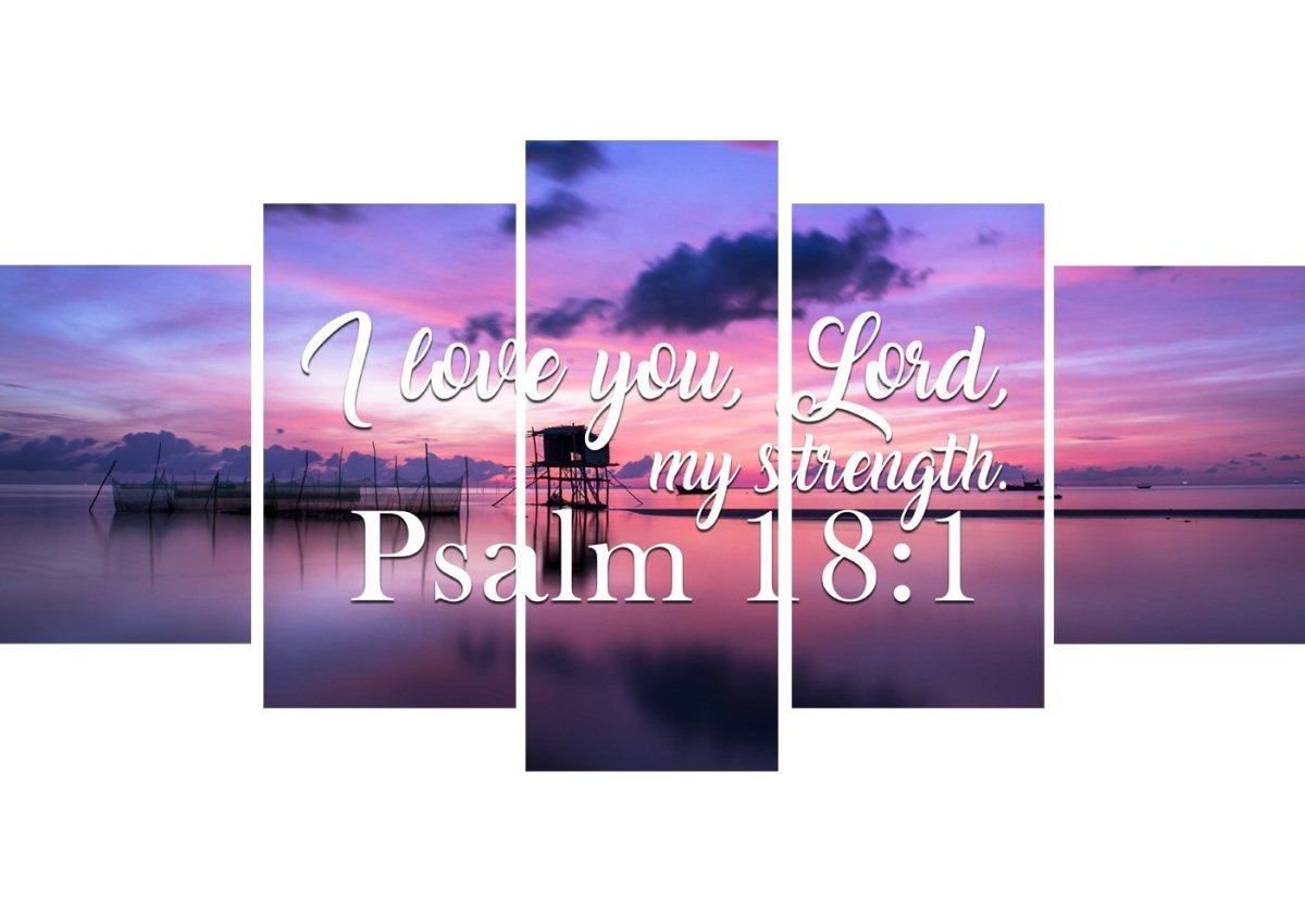 Psalm 181 I Love You Lord, My Strength' Canvas Wall Art Print S - Christian Canvas Wall Art