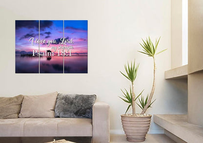 Psalm 181 I Love You Lord, My Strength' Canvas Wall Art Print S - Christian Canvas Wall Art