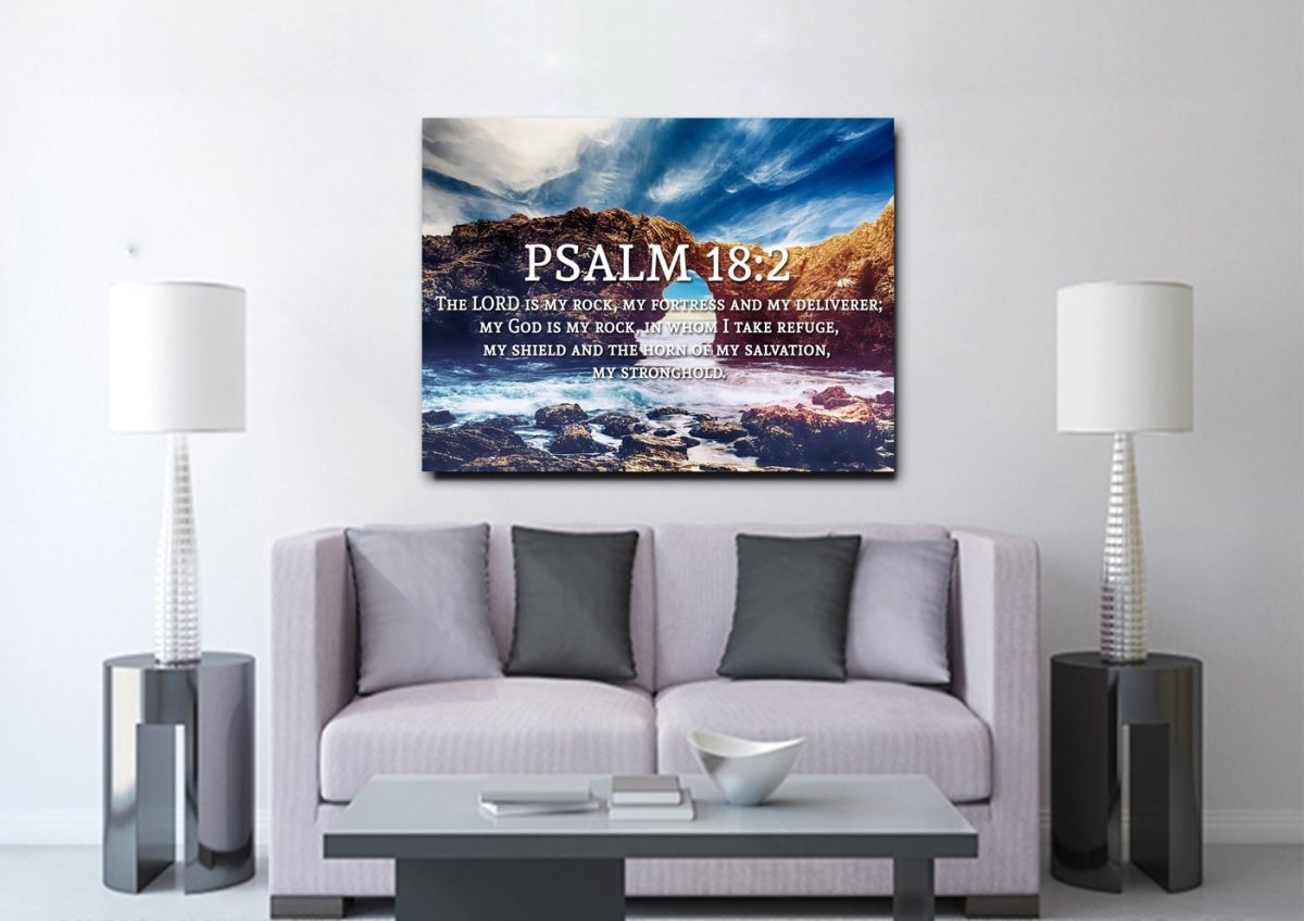 Psalm 182 Canvas Wall Art Print - Christian Canvas Wall Art