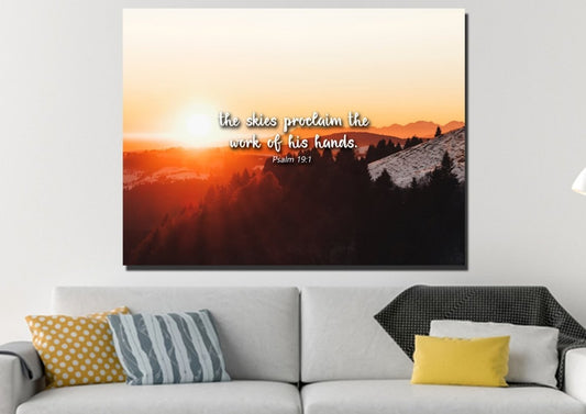 Psalm 191 Canvas Wall Art Print - Christian Canvas Wall Art