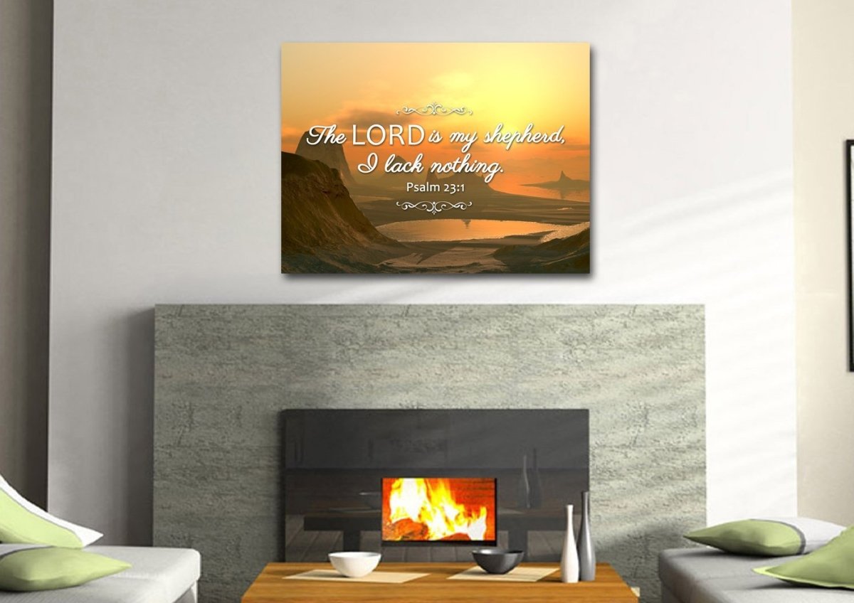 Psalm 231 The Lord Is My Shepherd Canvas Wall Art Print - Christian Canvas Wall Art