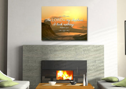 Psalm 231 The Lord Is My Shepherd Canvas Wall Art Print - Christian Canvas Wall Art