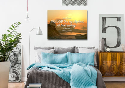 Psalm 231 The Lord Is My Shepherd Canvas Wall Art Print - Christian Canvas Wall Art
