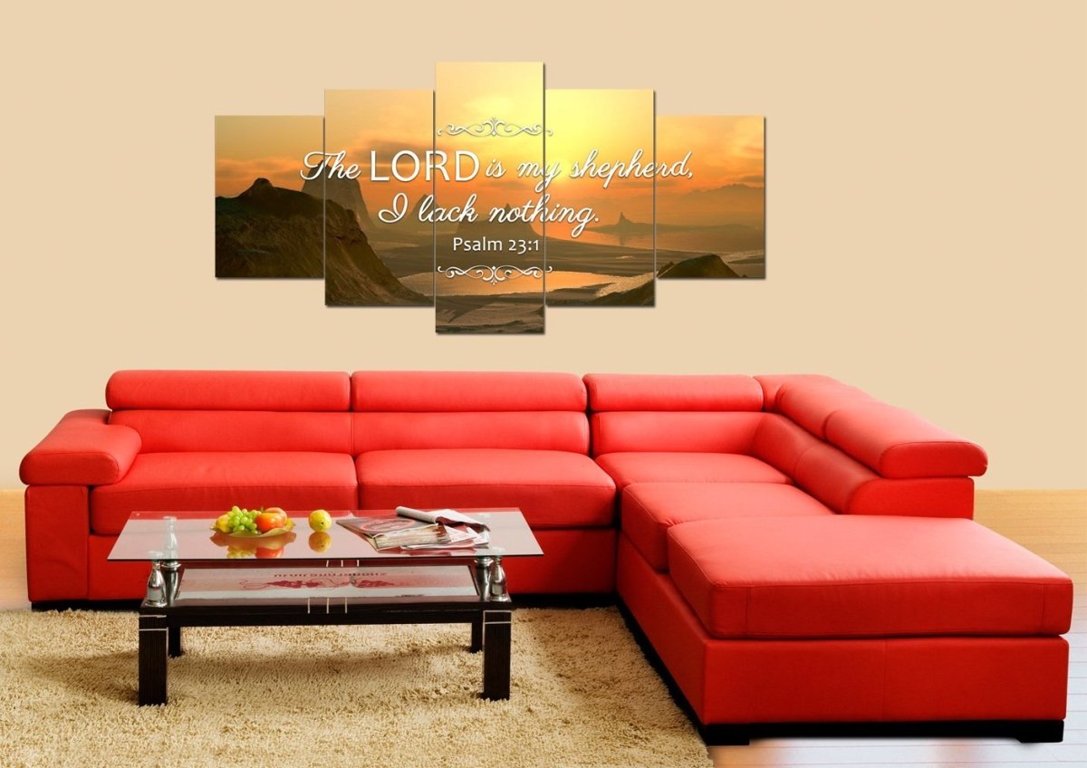 Psalm 231 The Lord Is My Shepherd Canvas Wall Art Print - Christian Canvas Wall Art
