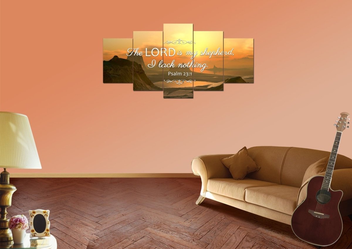 Psalm 231 The Lord Is My Shepherd Canvas Wall Art Print - Christian Canvas Wall Art