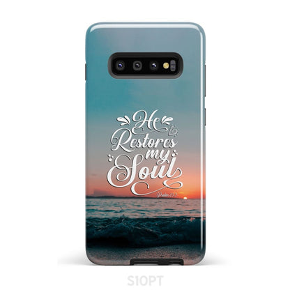 Psalm 233 Nkjv He Restores My Soul Phone Case - Scripture Phone Cases - Iphone Cases Christian