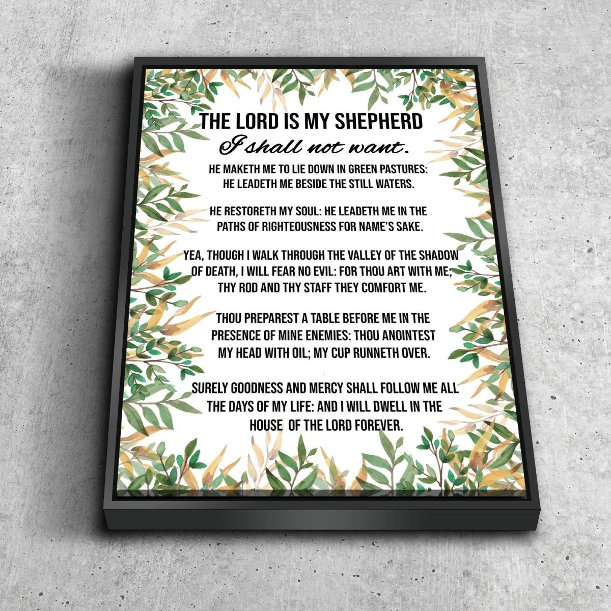Psalm 23 The Lord Is My Shepherd Canvas Wall Art – Ciaocustom
