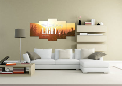 Psalm 271 The Lord Is My Light Canvas Wall Art Print - Christian Canvas Wall Art