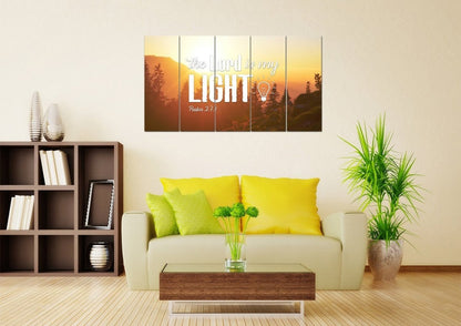 Psalm 271 The Lord Is My Light Canvas Wall Art Print - Christian Canvas Wall Art