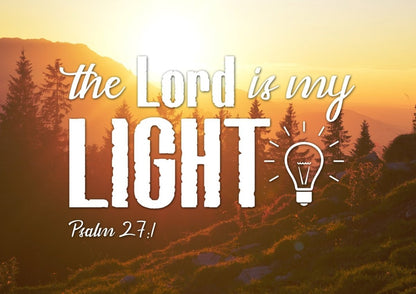 Psalm 271 The Lord Is My Light Canvas Wall Art Print - Christian Canvas Wall Art