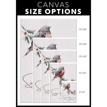Psalm 333 Sing To Him A New Song Canvas Wall Art - Christian Canvas Prints - Bible Verse Canvas