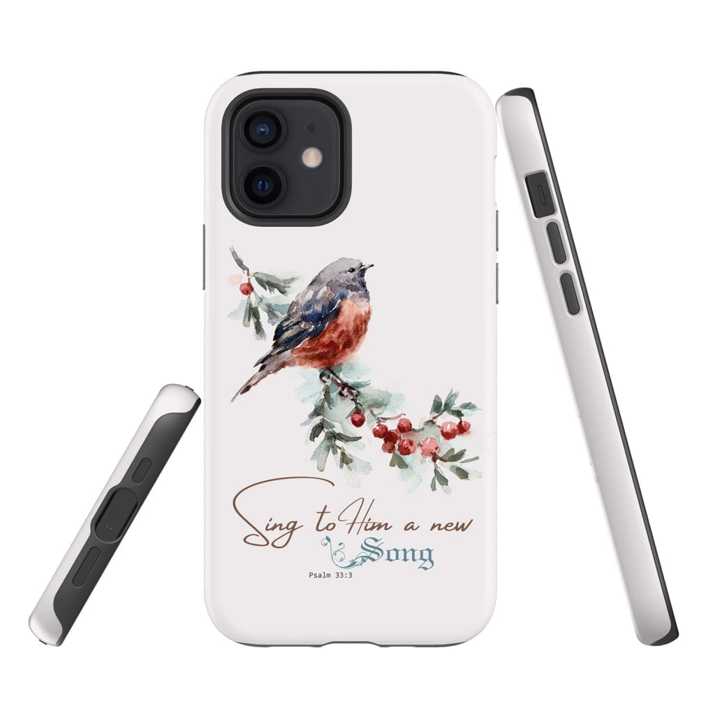 Psalm 333 Sing To Him A New Song Phone Case - Bible Verse Phone Cases - Iphone Samsung Phone Case