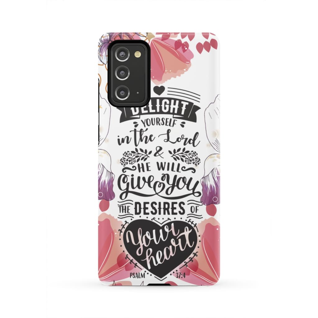 Psalm 374 Delight Yourself In The Lord Bible Verse Phone Case - Scripture Phone Cases - Iphone Cases Christian