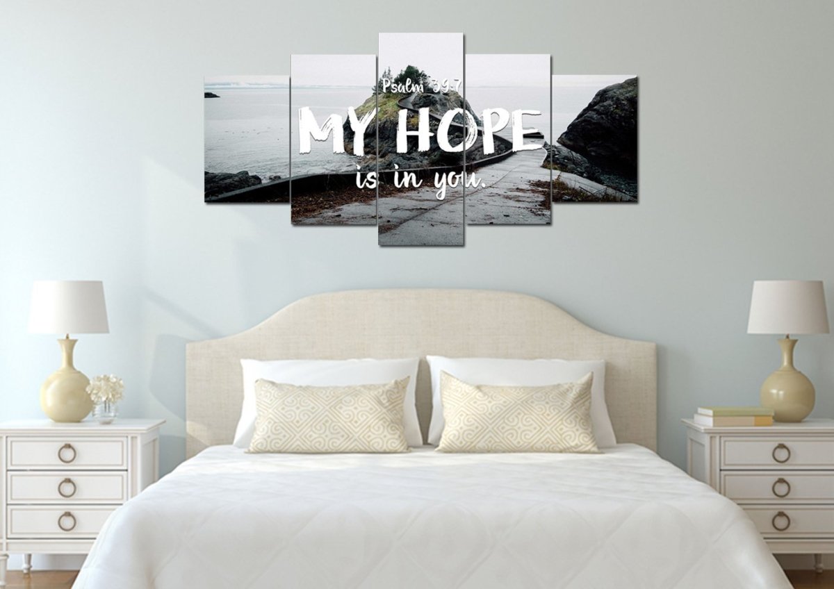 Psalm 397 My Hope Is In You Lord Canvas Wall Art Print - Christian Canvas Wall Art