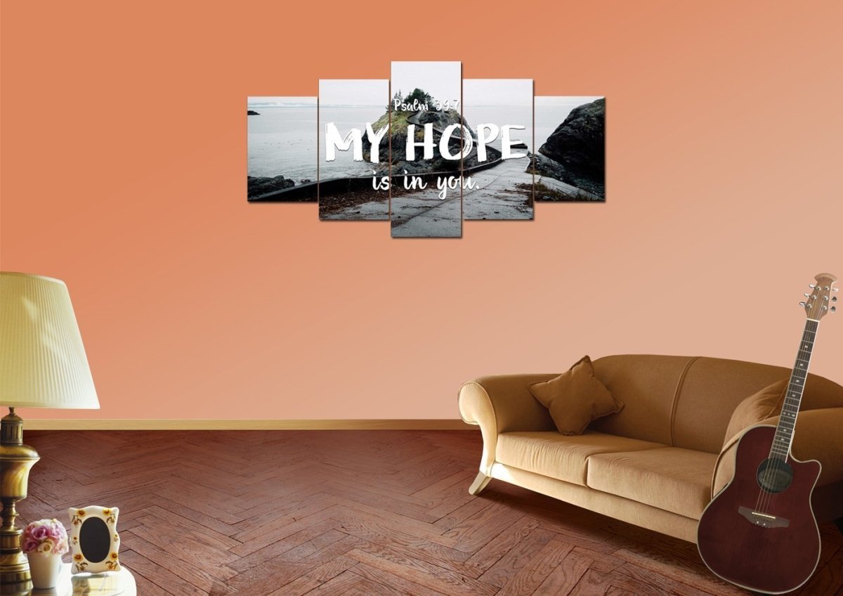 Psalm 397 My Hope Is In You Lord Canvas Wall Art Print - Christian Canvas Wall Art