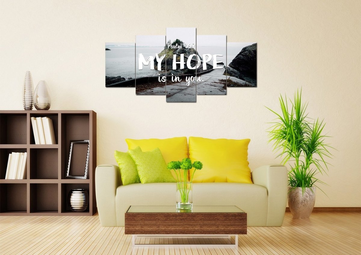 Psalm 397 My Hope Is In You Lord Canvas Wall Art Print - Christian Canvas Wall Art