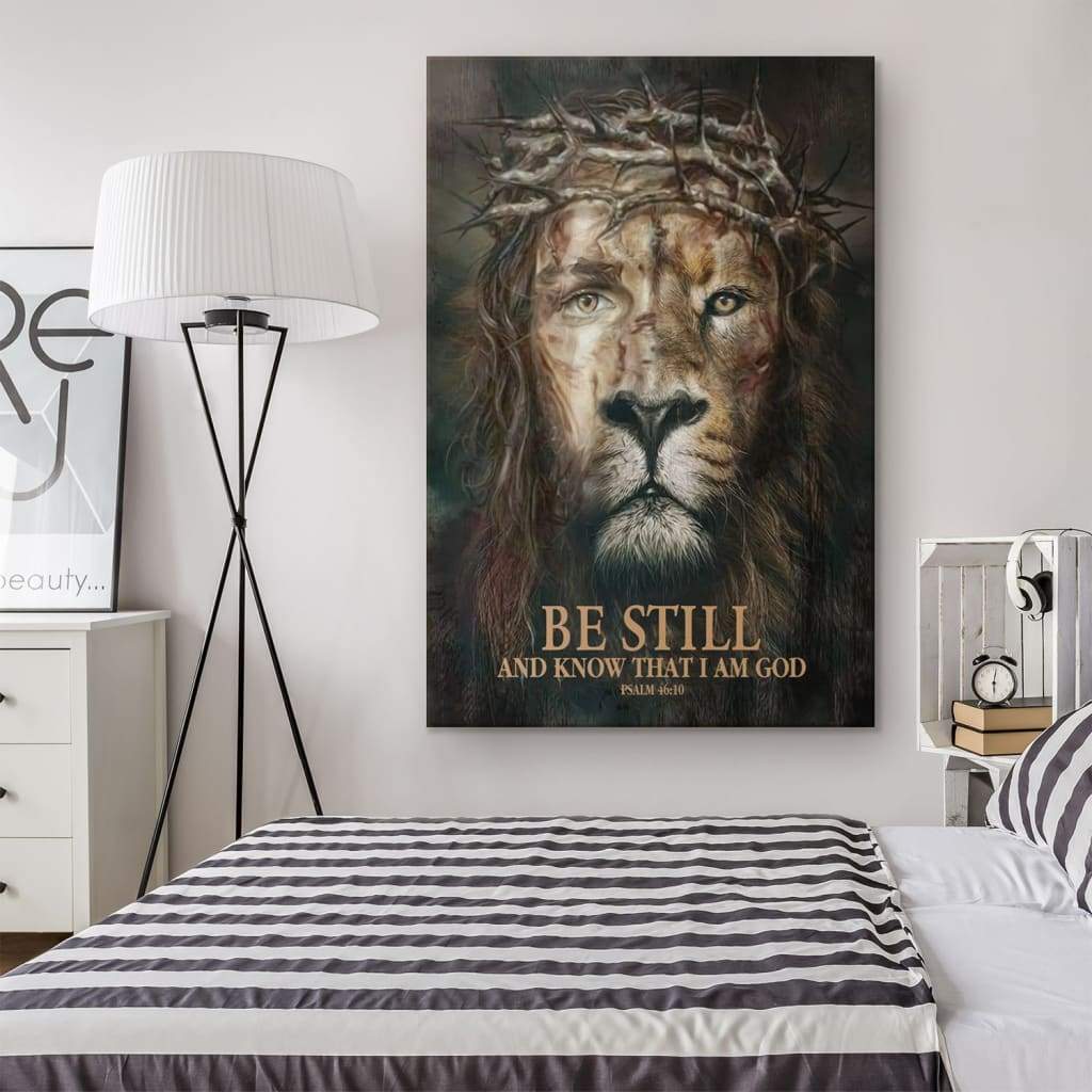 Psalm 4610 Be Still And Know That I Am God Canvas Art - Bible Verse Canvas - Scripture Wall Art
