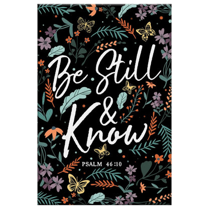 Psalm 4610 Be Still And Know Wildflowers Butterflies Christian Canvas Art - Bible Verse Canvas - Scripture Wall Art