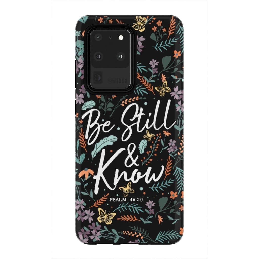 Psalm 4610 Be Still And Know Wildflowers Butterflies Christian Phone Case - Scripture Phone Cases - Iphone Cases Christian