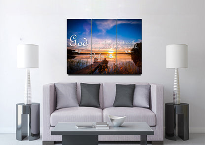 Psalm 461 God Is Our Refuge And Strength Canvas Wall Art Print - Christian Canvas Wall Art