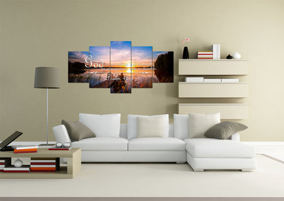 Psalm 461 God Is Our Refuge And Strength Canvas Wall Art Print - Christian Canvas Wall Art